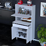 Modilayn VİO (85x163,4x32,5 cm) Yeni çekmeceli, kapaklı, ekmeklikli, çok amaçlı mutfak dolabı.