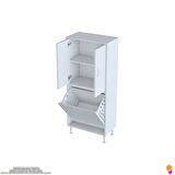 Modilayn İLKİM 55 x 138 x 32,5 cm' lik Kapak İçi Bir Raflı, Bir Akıllı Çamaşır Sepetli Dolap