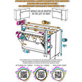 Modilayn YENİCE 145x97x32,5 cm 3 raflı ve 3 sepetli dolap ile çamaşırlarınız artık daha düzenli.