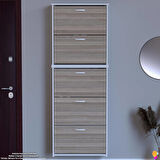 Modilayn VERVE Asma Antre 72x194x26 cm lik 3 Düşer Kapak 10 Göz Bölmeli Ayakkabılık
