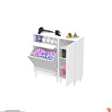 Modilayn YENİCE 105x97x32,5 cm 3 raflı ve 3 sepetli dolap ile çamaşırlarınız artık daha düzenli