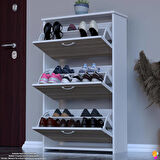 Modilayn WEST Antre 72x116x26 cm’ lik 3 Düşer Kapak 6 Göz Bölmeli Ayakkabılık