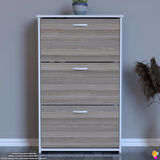 Modilayn WEST Antre 72x116x26 cm’ lik 3 Düşer Kapak 6 Göz Bölmeli Ayakkabılık
