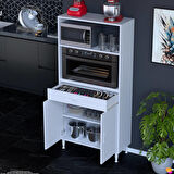 Modilayn VİO Fırın Dolabı (85x163,4x32.5 cm) Çekmeceli Kapaklı Mini/Midi Mikrodalga Mutfak Dolabı