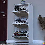 Modilayn WEST Antre 52x116x 26 cm’ lik 3 Düşer Kapak 6 Göz Bölmeli Ayakkabılık