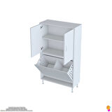 Modilayn İLKİM 70 x 138 x 32,5 cm' lik Kapak İçi Çift Raflı, İki Akıllı Çamaşır Sepetli Dolap