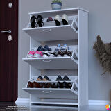 Modilayn WEST Antre 72x116x26 cm’ lik 3 Düşer Kapak 6 Göz Bölmeli Ayakkabılık