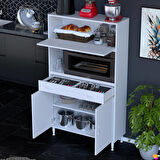 Modilayn VİO (95x163,4x32.5 cm) Çekmeceli, Kapaklı, Ekmeklikli. Mini/Midi Mikrodalga Mutfak Dolabı