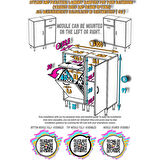 Modilayn YENİCE 100x97x32, 5 cm 3 raflı ve 3 sepetli dolap ile çamaşırlarınız artık daha düzenli.