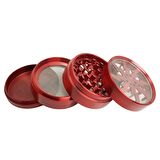 Kırmızı 63 mm. Tütün Baharat Herbal Öğütücüsü Parçalayıcı pt55krx