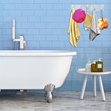 By Nevser® 5'li Güçlü Yapışkanlı Şeffaf Duvar Askısı Banyo Mutfak Düzenleyici Pratik Askılık