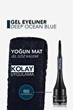 Flormar Özel Fırça Başlıklı Yoğun Pigmentli Mat Jel Eyeline -gel Eyeliner-02 Oceanblue-8690604591886