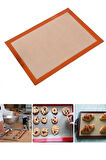 Periboia Silikon Yanmaz Yapışmaz Pişirme Matı 40*30 Cm Fırın Kağıdı -Hamur Açma Matı