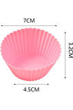 Periboia 6 Adet Yıkanabilir Mini Tırtıklı Muffin Kalıbı- Ribanalı Kek-Cupcake- Renkli Hamur Işi Kabı