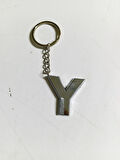 Periboia Y Harfi Plastik Krom Kaplama Anahtarlık- Harf Çanta Süsü