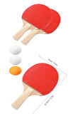 Periboia Ping Pong Masa Tenisi Seti Tenis Raketi Seti 2 Raket + 3 Ping Pong Topu  Spor Aksesuarları