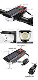 Periboia Solar Ledli Bisiklet Feneri Kornalı  USB ile Şarj Edilebilir  Su Geçirmez Far