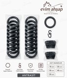 Evim Ahşap Rustik Perde Halkası ve Klips Seti – Korniş Uyumlu Perde Halkaları – Dayanıklı ve Paslanmaz – 10/20/30/40/50 Adet – Renk Seçenekleri Ceviz-Meşe-Siyah-Beyaz-Krem-Gümüş-Antrasit