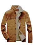 R.lion Kürklü Kot Mont Premium Denim -- açık camel--