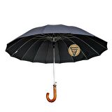 Snotline Lüx 16 Telli Protokol Vale Baston Şemsiye Siyah 41G 130 Cm Cap