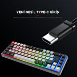 Rampage YORU MINI RGB Mekanik Gaming Oyuncu Klavyesi Red Switch Q Tr Hot Swap