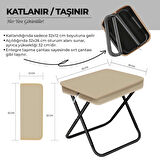  Kargo Bedava HIZLI TESLİMAT   Katlanabilir, Taşınabilir Kamp Sandalyesi ve Tabure - Outdoor Piknik Balıkçılık ve Doğa Yürüyüşü Toplu Taşıma İçin - Hafif Dayanıklı