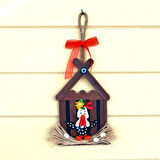 Uretti - Fatma 4830 0469 El Yapımı Horoz Figürlü Dil Çubuklu Duvar Süsü