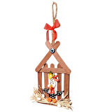 Uretti - Fatma 4830 0469 El Yapımı Horoz Figürlü Dil Çubuklu Duvar Süsü