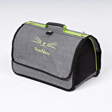 Reyo Brave Paws Flybag Plastik Yırtılmaz Fileli Kedi Ve Köpek Taşıma Çantası Seyahat Çantası Gri 45x