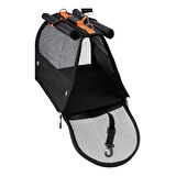 Reyo Brave Paws Flybag Plastik Yırtılmaz Fileli Kedi Ve Köpek Taşıma Çantası Seyahat Çantası Siyah 4
