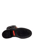 Black Hakiki Deri Kadın Bot & Bootie HD0777256003