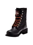 Black Hakiki Deri Kadın Bot & Bootie HD0777256003