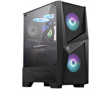 MSI MAG FORGE 100R TEMPERLI CAM 1X120MM ARGB PSU YOK GAMING SİYAH KASA
