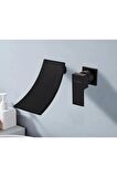 Banyo Lavabo Bataryası Küvet Jakuzi Ankastre Matt Siyah Şelale 5 Yıl Garantili Sıva Altı Dahil