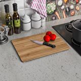 Decovetro Cam Kesme Tahtası Açık Ahşap Meşe Desenli 20x30 Cm