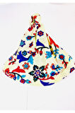 2 adet Çini Desenli Paraşüt Lastikli Bandana, Lastikli Saç Bandı, Bandana