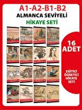 ALMANCA 16, LI HİKAYE SETİ. A1-A2-B1-B2.SEVİYELERİNDEDİR.