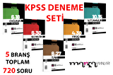 KPSS Full Denene Seti 5 Branş