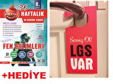 Nartest 8.Sınıf LGS Deneme Sınavı Fen Bilimleri 36 Haftalık  + Hediye LGS Var Kapı Askılık Uyarı Levha