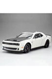 DODGE CHALLENGER SRT BEYAZ 1:24 DİECAST MODEL ARABA KOLEKSİYONLUK ARABA DODGE SRT BEYAZ