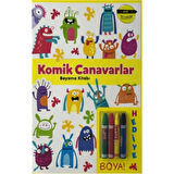 Komik Canavarlar Boyama Kitabı - Minik Ressamlar