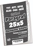 YKS TYT AYT KPSS ALES DGS MSÜ Muhtemel Paragraf 25x5 Deneme Çözümlü