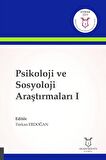 Psikoloji ve Sosyoloji Araştırmaları 1
