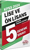 2024 KPSS Lise ve Ön Lisans Tamamı Çözümlü 5 Fasikül Deneme Sınavı