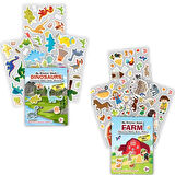 MY STİCKER BOOK '' DİNOZORLAR- ÇİFTLİK'' , 2Lİ SET TÜKENMEYEN STİCKER KİTABI