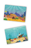 MY STİCKER BOOK '' UNDERWATER WORLD'' , TÜKENMEYEN STİCKER KİTABI SU ALTI DÜNYASI