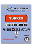 DGS Türkçe Cümlede Anlam Video Ders Notları - 2