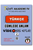 DGS Türkçe Cümlede Anlam Video Ders Notları - 2
