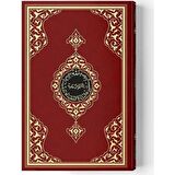 Rahle Boy Kur'an-ı Kerim (2 Renkli, Bordo, Mühürlü)