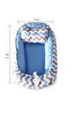Baby Nest Lüx Tasarım Ortopedik Babynest Anne Yanı Bebek Yatağı Mavi